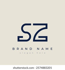 S and Z logo design. SZ abstract Letters Logo Monogram. This logo design is the process of creating a visual symbol that represents a brand, company, or individual.