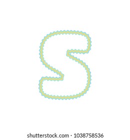 S Zigzag Letter Logo Icon Design