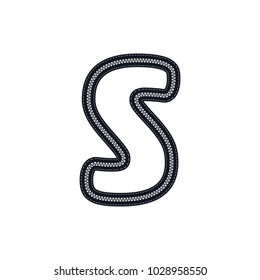 S Zipper Letter Logo Icon Design
