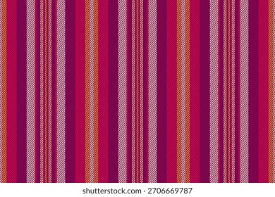 S0s linhas de vetor têxtil, muitos tecido vertical textura. Dovember listras padrão de fundo sem costura na paleta de cores rosa e vermelho.