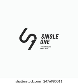 S1 letter mark modern clean logo design vector illustration
