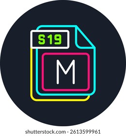 S19 Line Multi Colour Circle