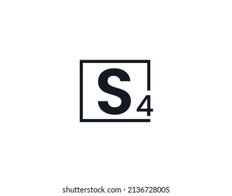 S4, 4S Initial letter logo