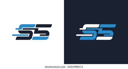 S5 icon logo vector illustration. Initial emblem