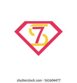 S7 in pentagonal symbol logo vector