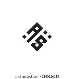 SA abstract geometric concept logo in high quality professional design that will be best for street style