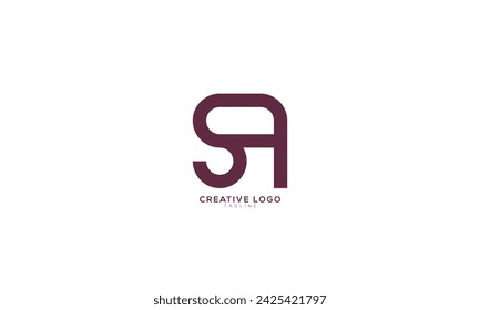 SA Abstract initial monogram letter alphabet logo design