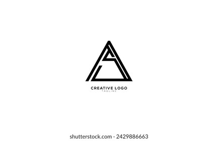 AS SA Abstract initial monogram letter alphabet logo design