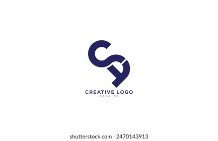 SA AS Abstract initial monogram letter alphabet logo design