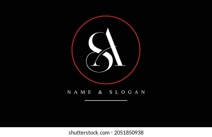 SA, AS abstract letters logo monogram