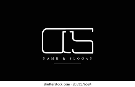 SA, AS abstract letters logo monogram
