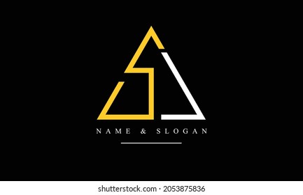 SA, AS abstract letters logo monogram