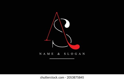 SA, AS abstract letters logo monogram