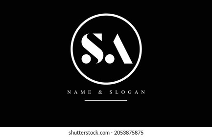 SA, AS abstrakte Buchstaben Logo-Monogramm