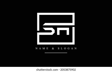 SA, AS abstrakte Buchstaben Logo-Monogramm