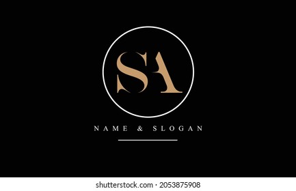 SA, AS abstract letters logo monogram