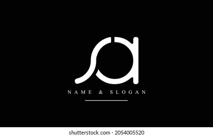 SA, AS abstrakte Buchstaben Logo-Monogramm