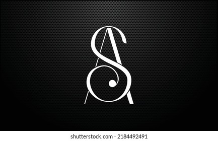 SA, AS Abstrakte Buchstaben Logo Monogramm.