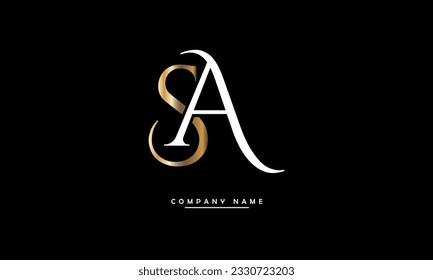 SA, AS Abstract Letters Logo Monogram