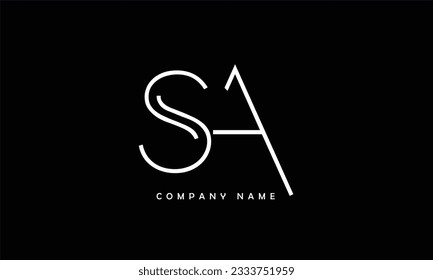 SA, AS Abstract Letters Logo Monogram