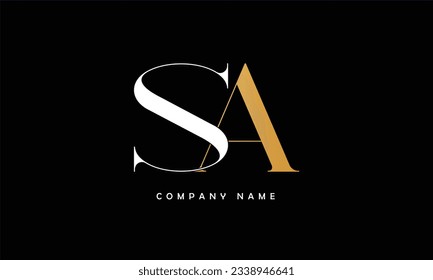 SA, AS Abstrakte Buchstaben Logo Monogramm