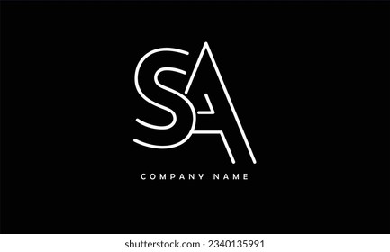 SA, AS Abstract Letters Logo Monogram