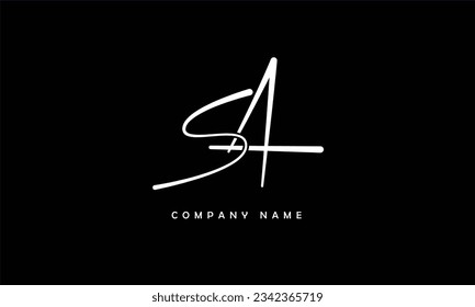SA, AS Abstrakte Buchstaben Logo Monogramm