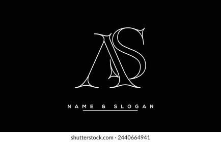 SA, AS Abstract Letters Logo Monogram