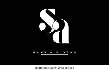 SA, AS Abstract Letters Logo Monogram