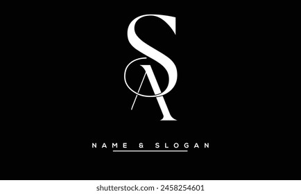 SA, AS Abstract Letters Logo Monogram