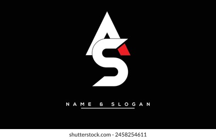 SA, AS Abstrakt Letters Logo Monogram