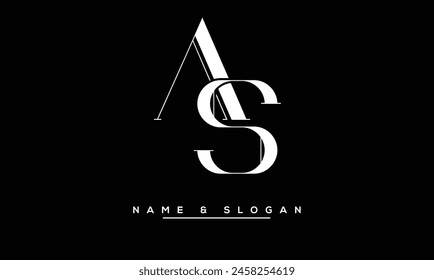 SA, AS Letras Abstractas Logo Monograma