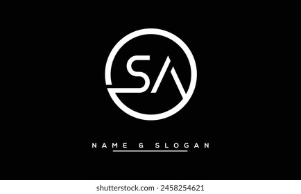 SA, AS Letras Abstractas Logo Monograma