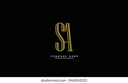 SA, AS Abstract Letters Logo Monogram