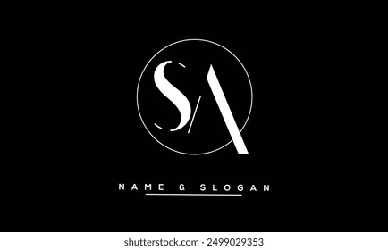 SA, AS Abstrakte Buchstaben Logo-Monogramm