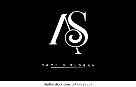 SA, AS Abstract Letters Logo Monogram