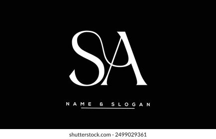 SA, AS Abstract Letters Logo Monogram