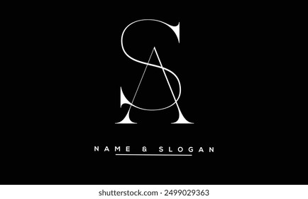 SA, AS Abstract Letters Logo Monogram