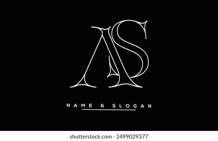 SA, AS Abstrakte Buchstaben Logo-Monogramm