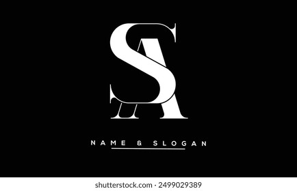 SA, AS Abstrakte Buchstaben Logo-Monogramm