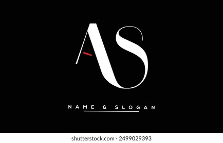 SA, AS Abstrakte Buchstaben Logo-Monogramm