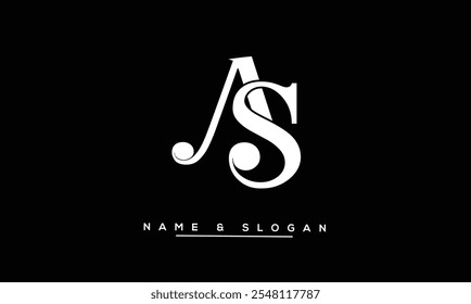 SA, AS Abstract Letters Logo Monogram