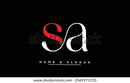 SA, AS Abstract Letters Logo Monogram