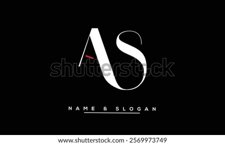 SA, AS Abstract Letters Logo Monogram
