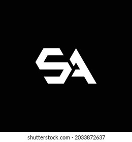 SA or AS abstract outstanding professional business awesome artistic branding company different colors illustration logo.