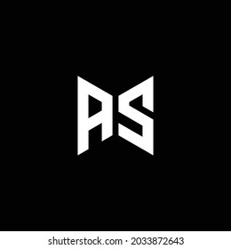 SA or AS abstract outstanding professional business awesome artistic branding company different colors illustration logo.