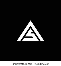 SA or AS abstract outstanding professional business awesome artistic branding company different colors illustration logo.