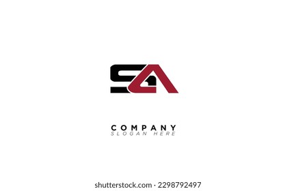  SA Alphabet letters Initial Monogram Logo AS, S und A