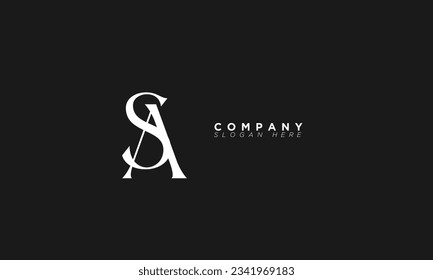 SA Alphabet letters Initials Monogram logo AS, S and A