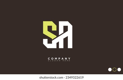 SA Alphabet letters Initial Monogram Logo AS, S und A